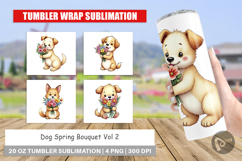 Tumbler Dog Spring Bouquet Product Image 1
