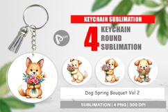 Keychain Dog Spring Bouquet Product Image 1