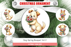 Ornament Dog Spring Bouquet Product Image 1