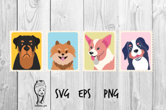 Dog stamp flat illustration animal icon sign Product Image 1