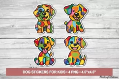 Dog Stickers | Kids Design Printable PNG | Puppy Clipart Product Image 1