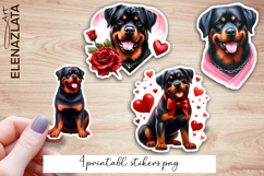 Cute Printable dog Stickers | Rottweiler Stickers Product Image 1