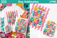 Funny Dog Stripes Background Bundle | Dog Quotes Sublimation Product Image 27