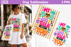 Funny Dog Stripes Background Bundle | Dog Quotes Sublimation Product Image 5