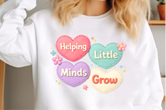Teacher PNG, Teacher Sublimation PNG, Faux Yarn Teacher PNG Product Image 3