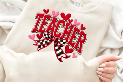 Teacher PNG, Teacher Sublimation PNG, Faux Yarn Teacher PNG Product Image 6
