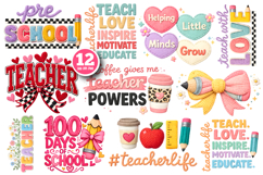 Teacher PNG, Teacher Sublimation PNG, Faux Yarn Teacher PNG Product Image 1