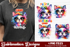Cute Sarcastic dog sublimation clipart. T-shirt Product Image 1