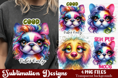 Cute Sarcastic dog sublimation clipart. T-shirt Product Image 1