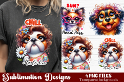 Cute Sarcastic dog sublimation clipart. T-shirt Product Image 1