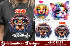 Cute Sarcastic dog sublimation clipart. T-shirt Product Image 1
