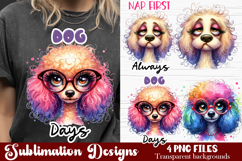 Cute Sarcastic dog sublimation clipart. T-shirt Product Image 1