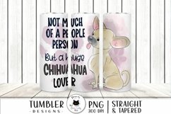 chihuahua tumbler design shown on a wooden background