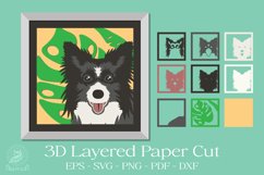 Dog Summer 3D Layered Papercut SVG Product Image 1