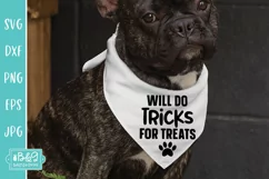Will Do Tricks For Treats Dog SVG for a Dog Bandana or Shirt Product Image 3