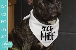 Sock Thief Funny Dog SVG for a Bandana or Dog Shirt Product Image 3