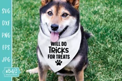 Will Do Tricks For Treats Dog SVG for a Dog Bandana or Shirt Product Image 5