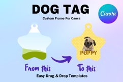 Dog Tag Canva Frame Pet Tag Frame Editable Template Product Image 2