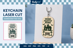 Haunted House Halloween Keychain SVG Product Image 3