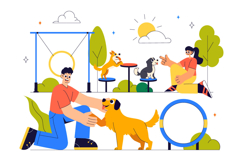10 Dog Training Playground Illustration Product Image 4