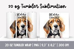 Dog Mom 20 oz Tumbler Wrap Sublimation Design Beagle Product Image 1