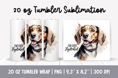 Dog Mom 20 oz Tumbler Wrap Sublimation Design Beagle Product Image 1