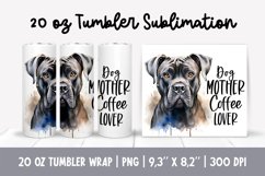 Dog Mom 20 oz Tumbler Wrap Sublimation Design Cane Corse Product Image 1