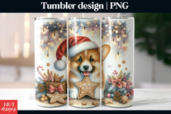 Cute Corgi &amp; Cookie Christmas tumbler 20oz, dog breed Product Image 1