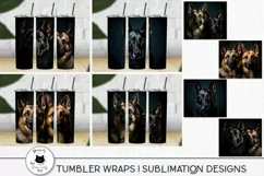 german shepherd tumbler wraps