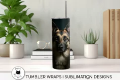 german shepherd wrap shown on tumbler