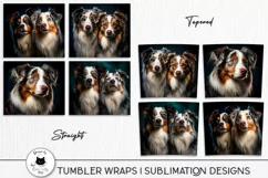 australian shepherd dog tumbler wraps