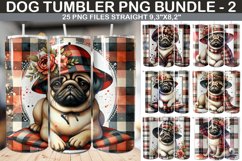 Flowers Dog Tumbler PNG Bundle, 25 Christmas Tumbler Wrap Product Image 1