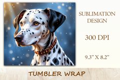 Dog tumbler wrap dog, done in watercolor style illustration for dog lovers. Design for tumbler sublimation. High quality and high resolution for printing and sublimation.