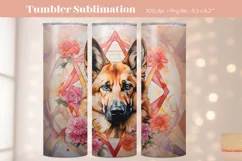 Dog Tumbler Wrap German Shepard Tumbler Sublimation Png