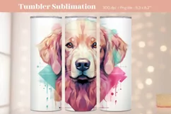 Dog Tumbler Wrap Golden Retriever Sublimation Tumbler Png