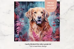 Dog Tumbler Wrap Golden Retriever Sublimation Tumbler Png
