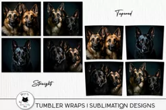collection of german shepherd dog tumbler wraps