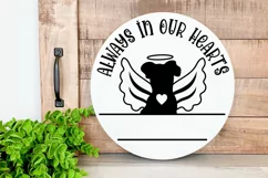Pet Memorial Sign SVG Always In Our Hearts SVG Dog Paws SVG Product Image 3