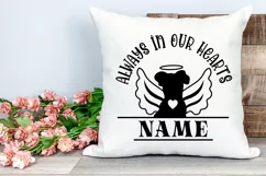 Pet Memorial Sign SVG Always In Our Hearts SVG Dog Paws SVG Product Image 1