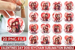 Dog Valentine&#039;s Day Keychain Sublimation Bundle Product Image 1