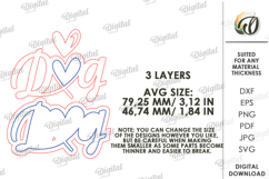 Dog Valentine's Day Tiered Tray Laser Cut. Valentine SVG Product Image 5