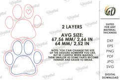 Dog Valentine's Day Tiered Tray Laser Cut. Wall Decor SVG Product Image 2