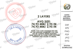 Dog Valentine's Day Tiered Tray Laser Cut. Wall Decor SVG Product Image 2