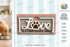 Dog Valentine's Day Tiered Tray Laser Cut. Valentine SVG Product Image 9