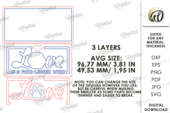 Dog Valentine's Day Tiered Tray Laser Cut. Wall Decor SVG Product Image 2