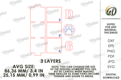 Dog Valentine's Day Tiered Tray Laser Cut. Wall Decor SVG Product Image 2