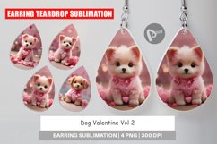 Earring teardrop Dog Valentine Product Image 1