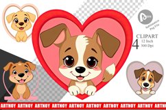 Clipart Heart Dog Product Image 1