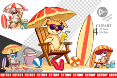 Summer Dog Clipart Product Image 1