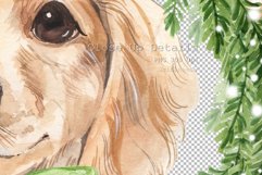 Watercolor dog Christmas PNG Sublimation design Product Image 3